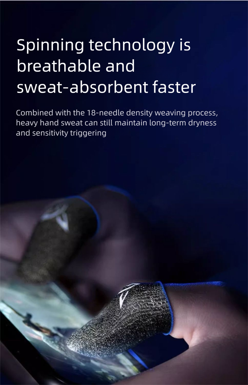 Flydigi Bee 5 Silver Fiber Version King Of Glory PUBG Finger Game Sweatproof Anti-Slip Professional E-Sports Ultra-Thin_voghion.com