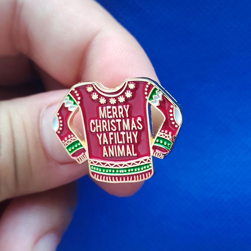 Brooch Enamel Badge Red Sweater Metal Pin Fashion Lapel Dirty Animal_voghion.com