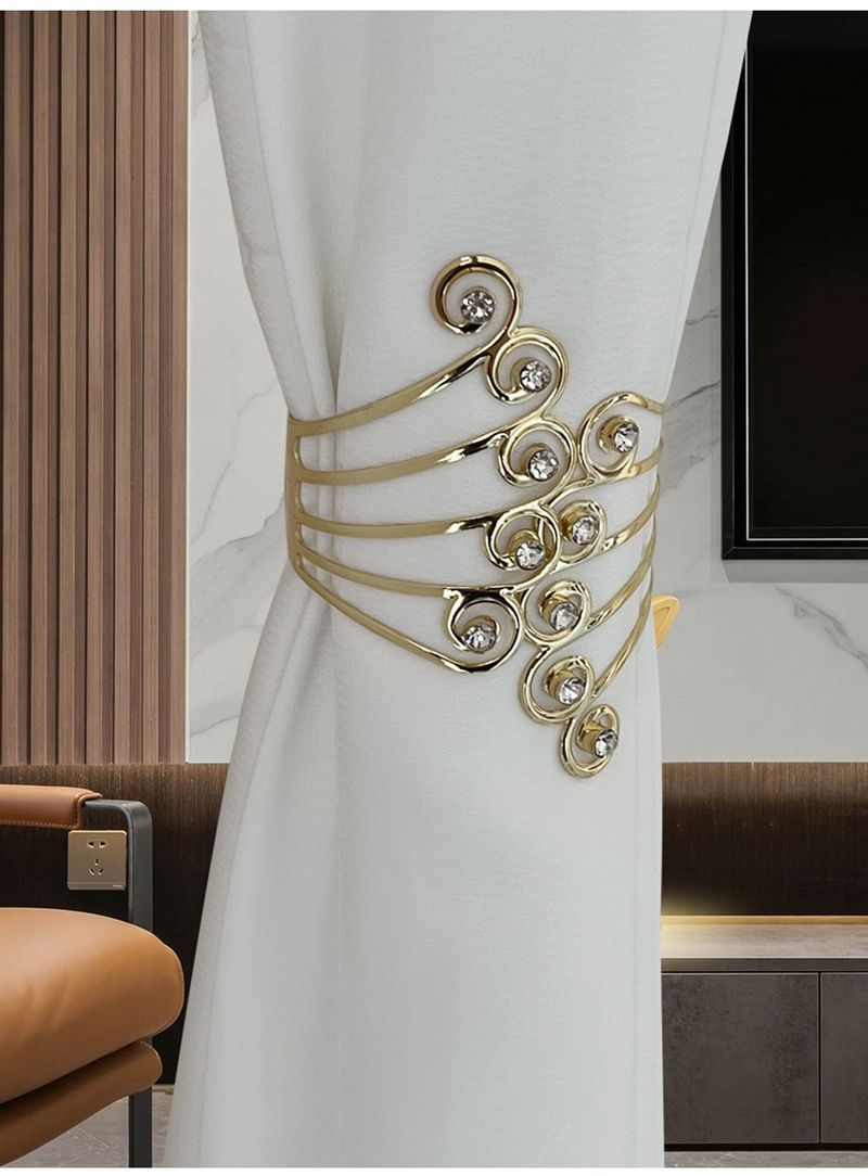 Ev Mobilyaları Yüksek Son Kıvırcık Çim Desenli Sıcak Elmas Perde Bağı Oturma Odası Yatak Odası Basit Yaratıcı Perde Tokası Perde Klipsi Bağı Bağı_voghion.com