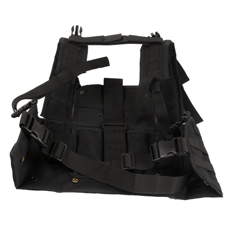 Tactical Vest MOLLE Chest Rig - Lightweight Nylon Harness For Airsoft, Hiking & Outdoor Adventures (Black/Grey/CP/A-TACS, One Size Fits All)_voghion.com