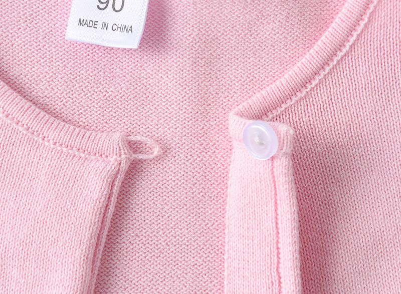 Baumwoll-Cardigan für Mädchen mit verstecktem Knopf – Leichter Prinzessinnen-Überwurf für Frühling und Herbst (90 cm – 160 cm, 3 klassische Farben)_voghion.com