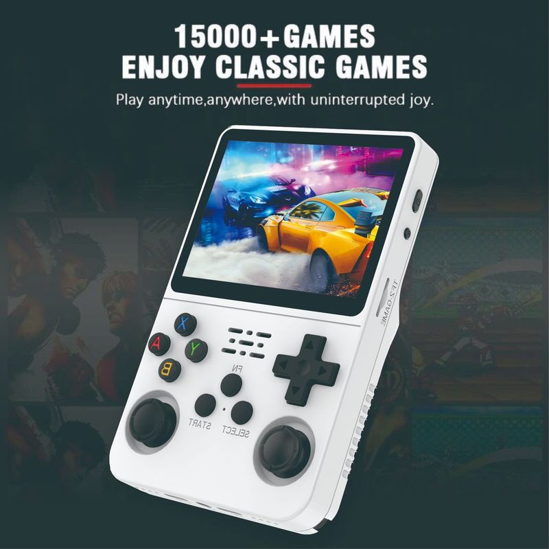 Retro R36S draagbare videogameconsole met 3,5 inch IPS-scherm, 128 GB voorgeïnstalleerde games, draagbare pocketspeler met Linux-systeem_voghion.com