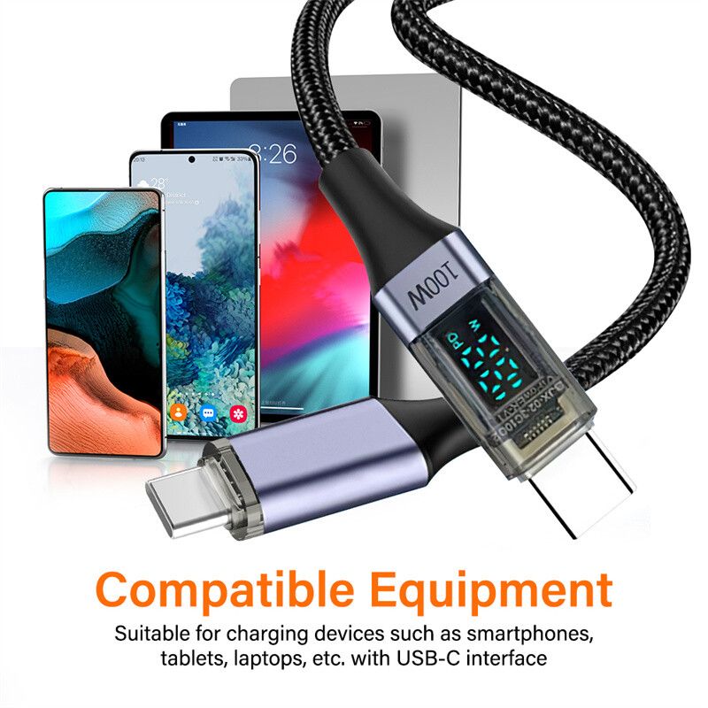 USB C zu USB C Schnellladekabel PD 100W Typ C Kabel für iPhone 16 15_voghion.com