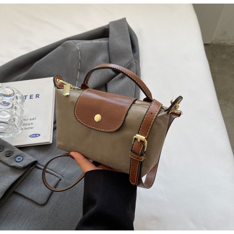 2024 New Nylon Dumpling Bun for Female Niche, Dragon Mini Xiang Splicing Handbag, Premium Single Shoulder Crossbody Bag_voghion.com