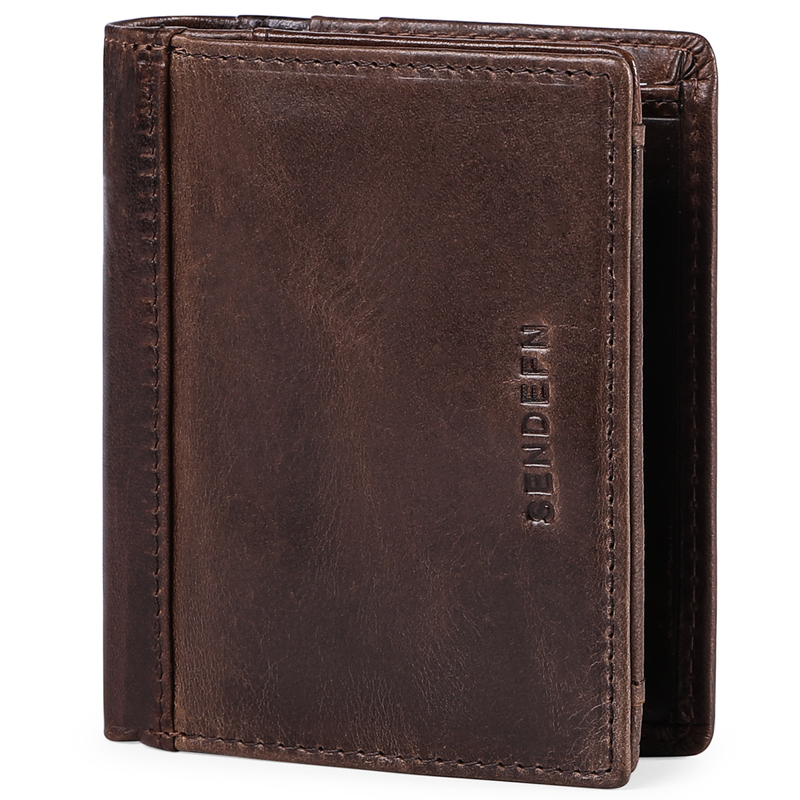 men's short wallet RFID head layer soft leather men's wallet multi-function card bag_voghion.com