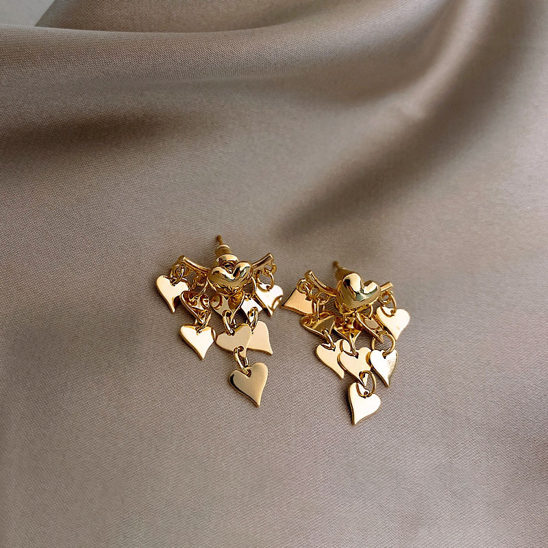 Sier VENUS Sterling moda Multi uso Metal corazón borla gota pendientes joyería Halloween fiesta Accesso_voghion.com