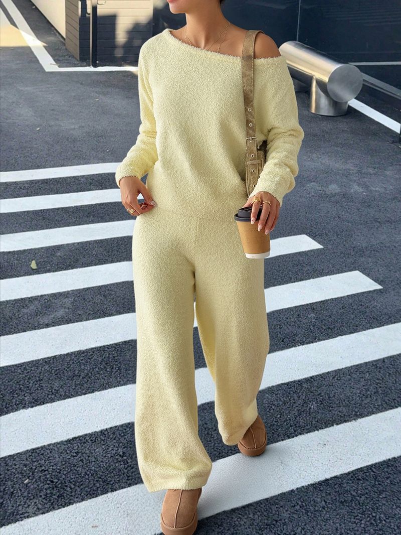 Diyun Casual Sports Langarm Pullover und Hose Set Damenbekleidung 2025 Herbst Winter_voghion.com