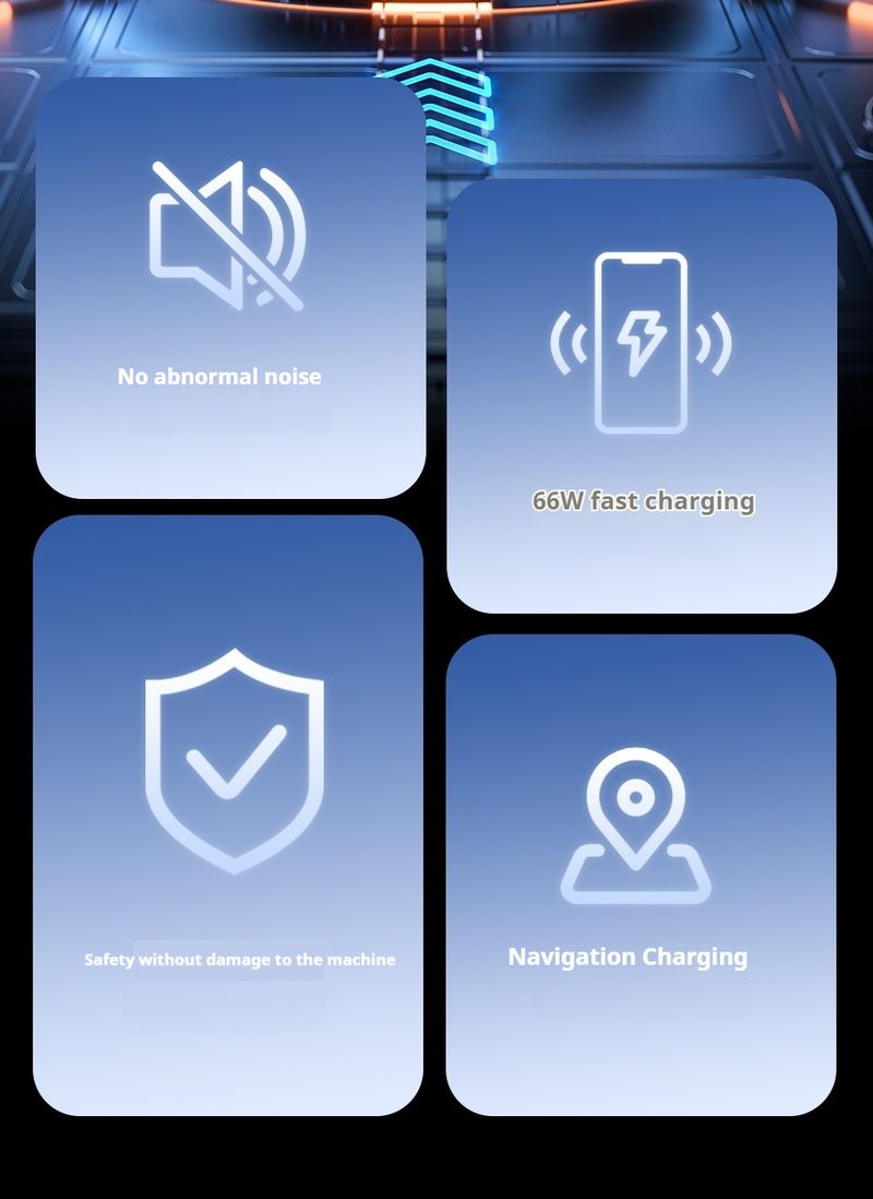 Suitable For IOS Android Transparent Magnetic Wireless Car Charging Stand 15W Fast Charging Compatible Internally Visible 66W Wireless Stand_voghion.com