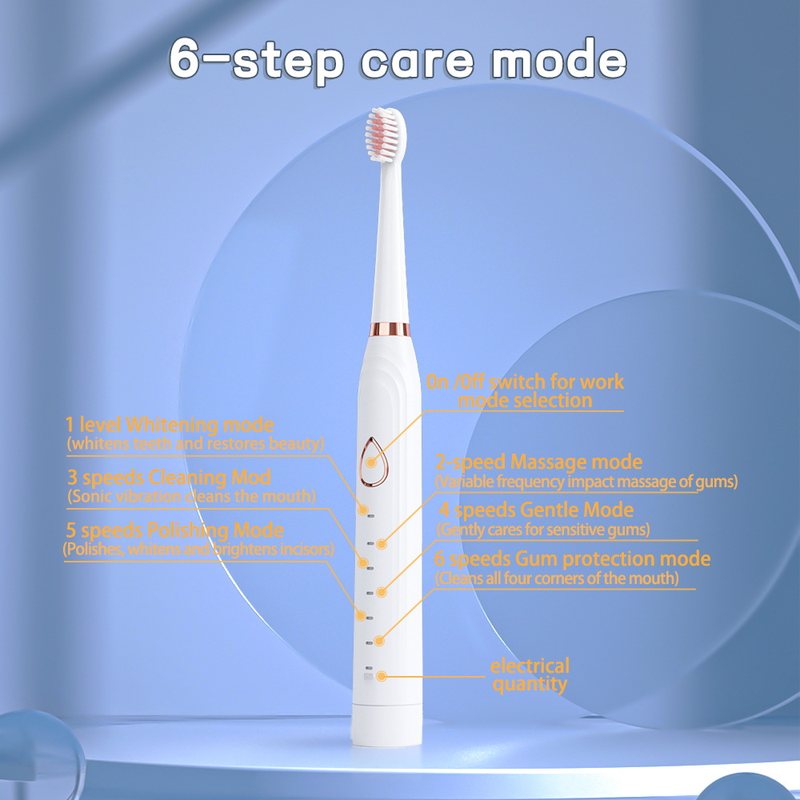 Brosse à dents électrique rechargeable à vibrations soniques_voghion.com