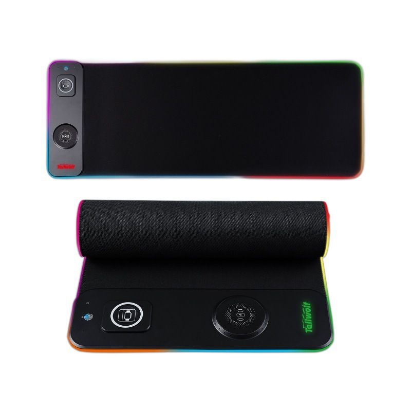 Tappetino per mouse con ricarica wireless 3 in 1, tappetino per tastiera da gioco RGB da ufficio di grandi dimensioni e resistente allo sporco, tappetino da tavolo per computer personalizzato in piccoli lotti_voghion.com