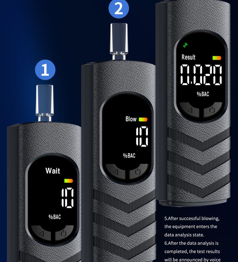 High-Precision Alcohol Breathalyzer – Professional-Grade S+ Detection For Home & Personal Use, Portable Blow Test_voghion.com