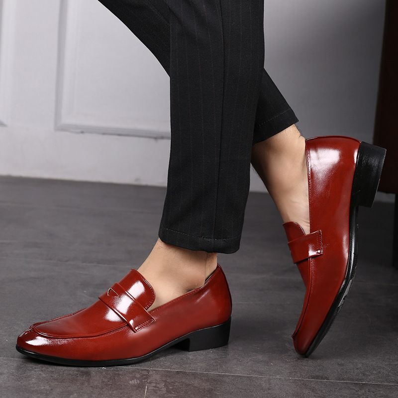 Euro Step Herren Große Größe Leder Koreanischen Stil Slip-On Casual Schuhe_voghion.com