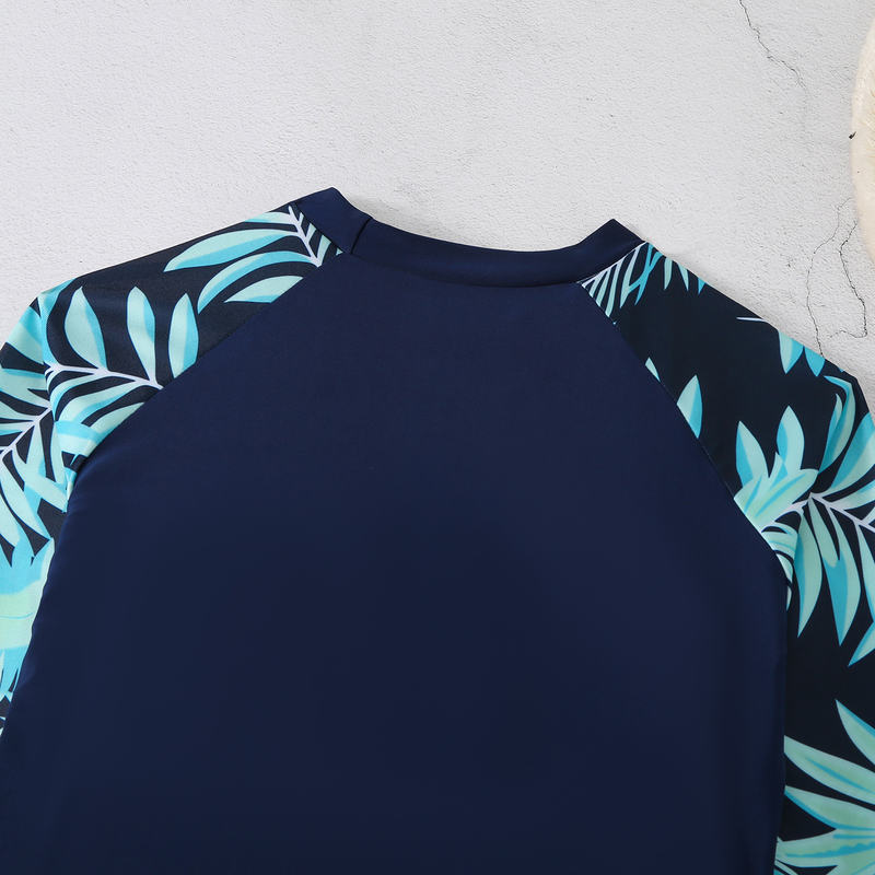 Damskie bokserki z długimi rękawami i nadrukiem, z filtrem przeciwsłonecznym i dwuczęściowym strojem kąpielowym_voghion.com