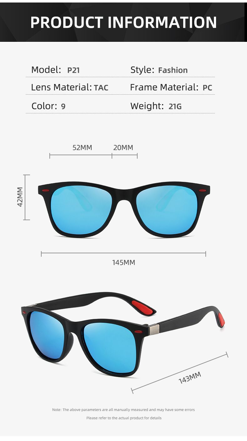 Lunettes de soleil polarisées à la mode de style coréen pour hommes P2 boîte carrée Mitin lunettes de soleil de conduite lunettes de conduite résistantes aux UV et au soleil_voghion.com