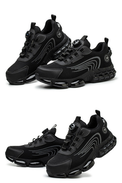 Rotating Button Safety Shoes Men Work Sneakers Indestructible Shoes Puncture-Proof Protective Shoes Work Boots Steel Toe Shoes_voghion.com