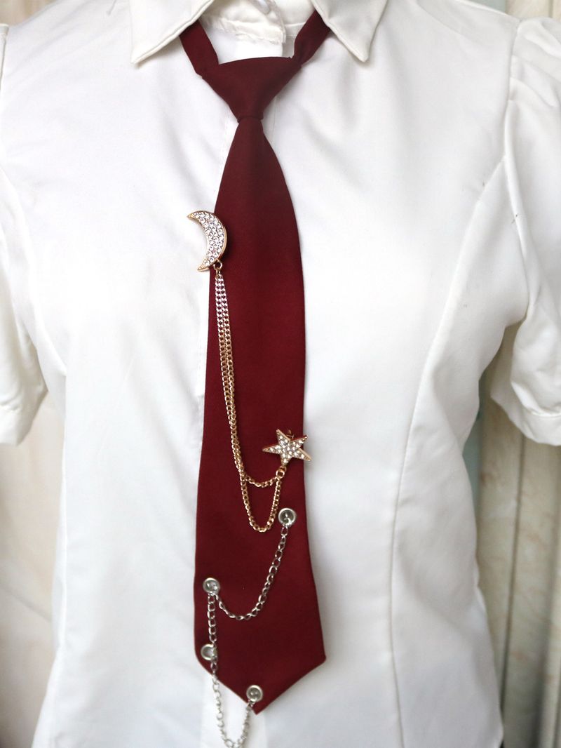 Catena per donna INS Lazy Elastic No Tie Semplice Moda JK Stile College Personalità Cool Trendy_voghion.com