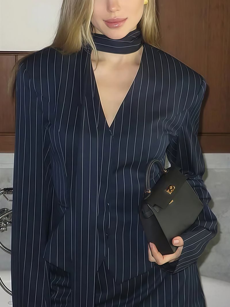 Oversized Blazer With Shawl Collar – Chic Open-Front Jacket For Effortless Elegance_voghion.com