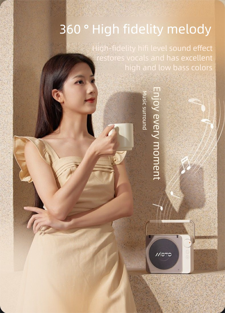 Yuguang Bluetooth Intelligent Voice Vinyl Record Tragbarer Lautsprecher High-End Praktisches Geburtstagsgeschenk_voghion.com