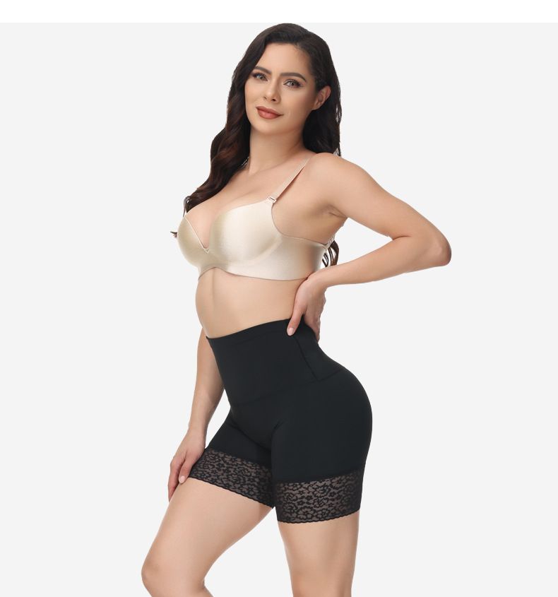 ondergoed met hoge taille, broeken voor buikcontrole en corrigerende dames, taillekorset, kanten leggings, veiligheidsbroeken_voghion.com
