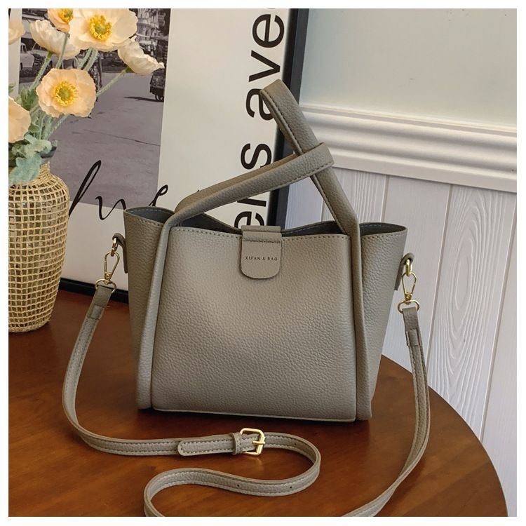 Handtasche mit hochwertiger Textur, vielseitig einsetzbar, Gemüsekorb mit großer Kapazität, einzelner Schultereimer_voghion.com