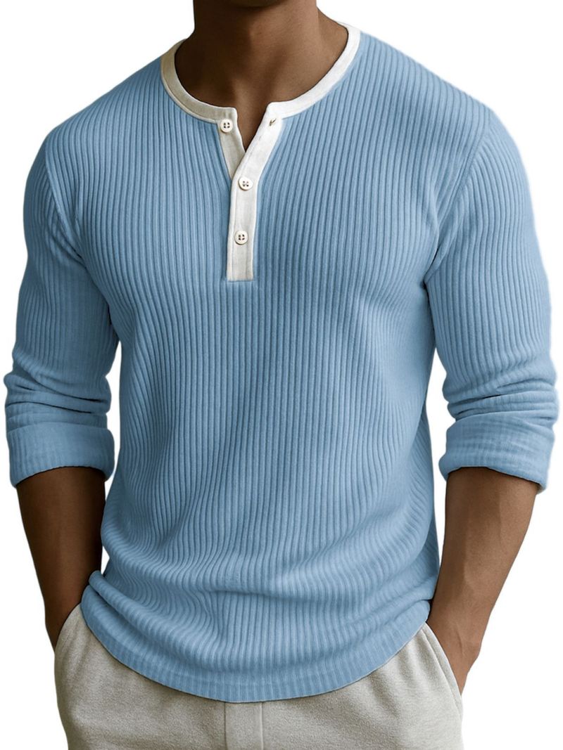 "Men's Digital Print Henley Shirt - Breathable Polyester V-Neck With 3-Button Placket, Motorcycle & Geometric Patterns (Sizes S-5XL)"_voghion.com