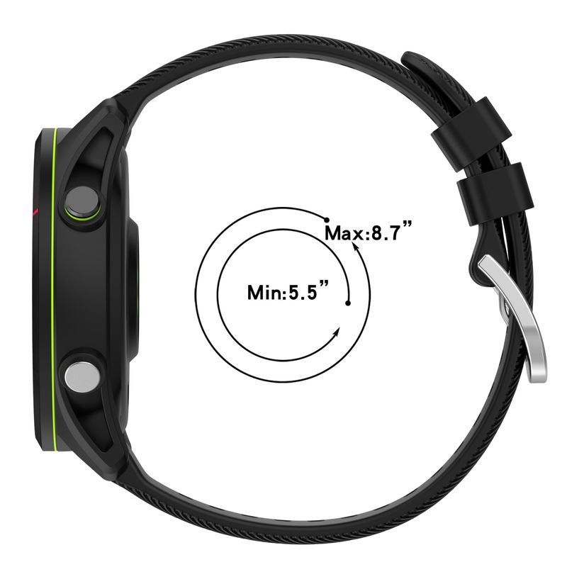 Voor Samsung Galaxy Watch Active 2 40mm 20mm effen kleur zachte siliconen horlogeband (zwart)_voghion.com