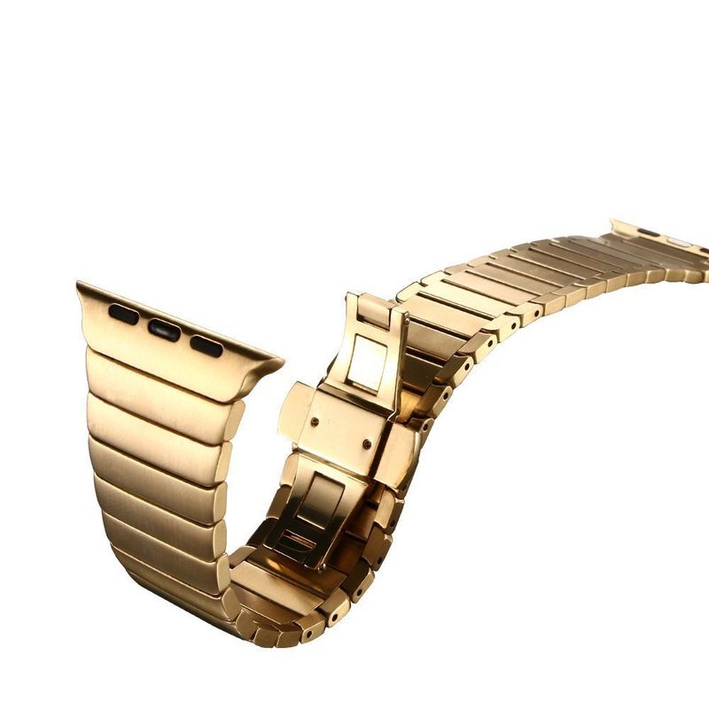 Potrivit pentru curea AppleWatch metalică S8, curea Iwatch S10, cataramă curbată din oțel inoxidabil cu fluture SE_voghion.com