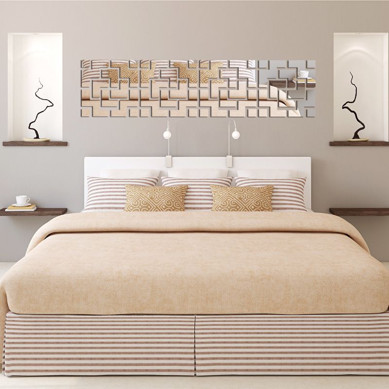 Removable Creative Home Decor Bedroom Mirror Wall Stickers SM089_voghion.com