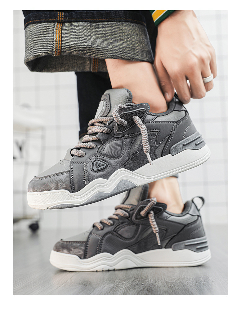 Man Work Shoes Basketball Shoes Sneakers Fabric Mesh Shock Absorption Footgear Sneakers_voghion.com