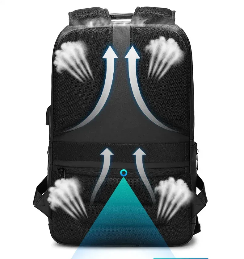 Waterproof Business With USB Charging Port 15.6-inch Laptop Large-capacity Mens Student Backpack 250728_voghion.com