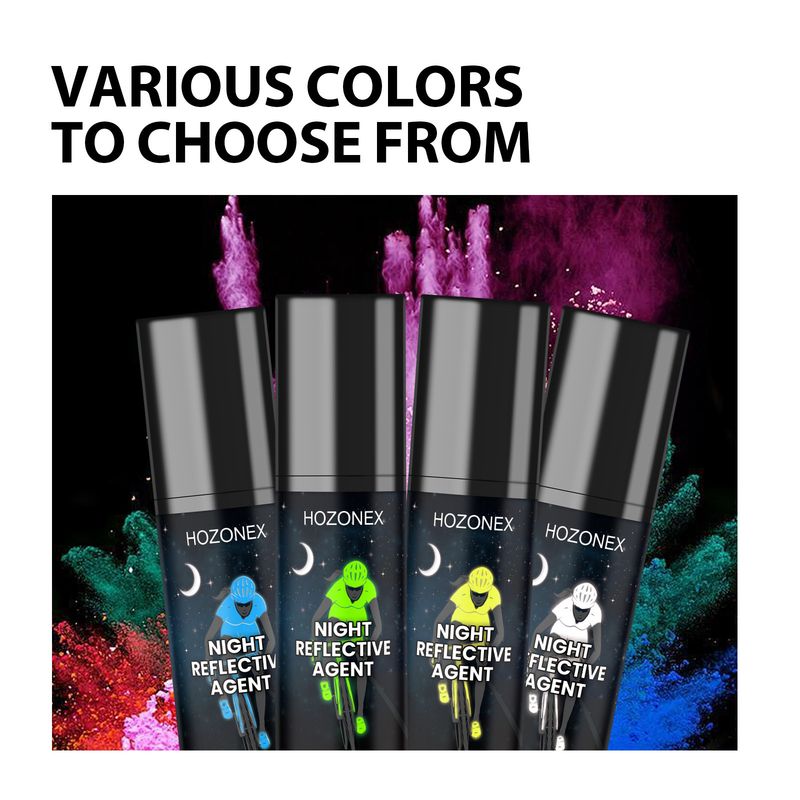 Spray riflettente notturno per biciclette, abbigliamento, segnali luminosi di avvertimento, spray fluorescente notturno_voghion.com
