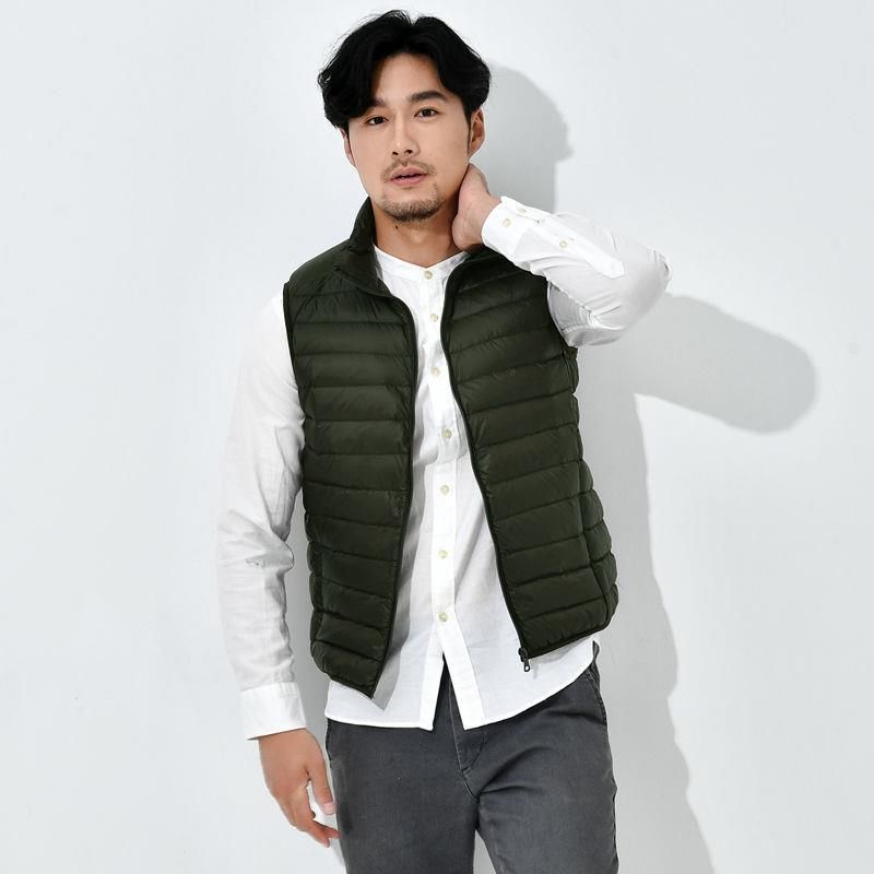 Autumn And Winter Down Jacket Men's Vest Lightweight Oversized Casual Cold Proof Warm Shoulder Jacket_voghion.com