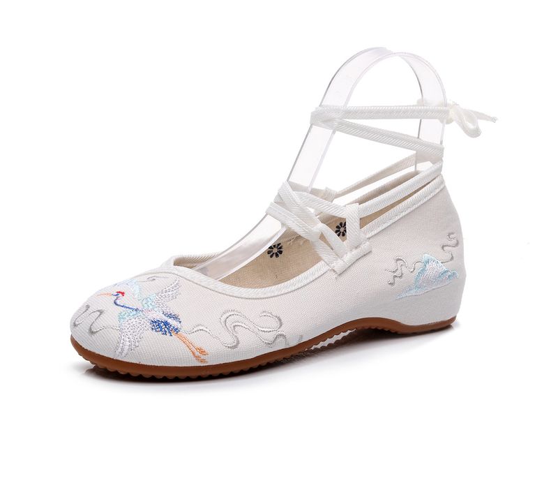 Bestickten Stoff frauen Einzelnen Null Batch Oxfords Weiche Sohle Tanz_voghion.com