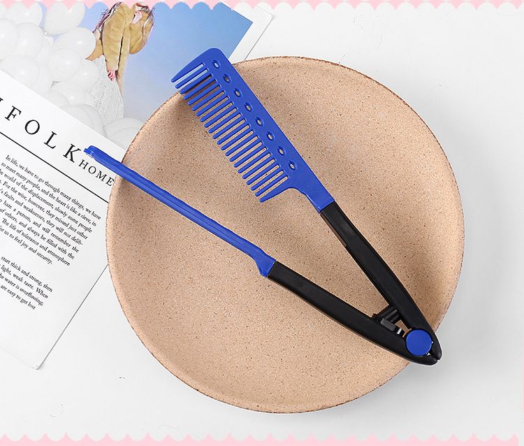 Pettine a clip a forma di V per parrucchieri, pettine lisciante per capelli domestico_voghion.com