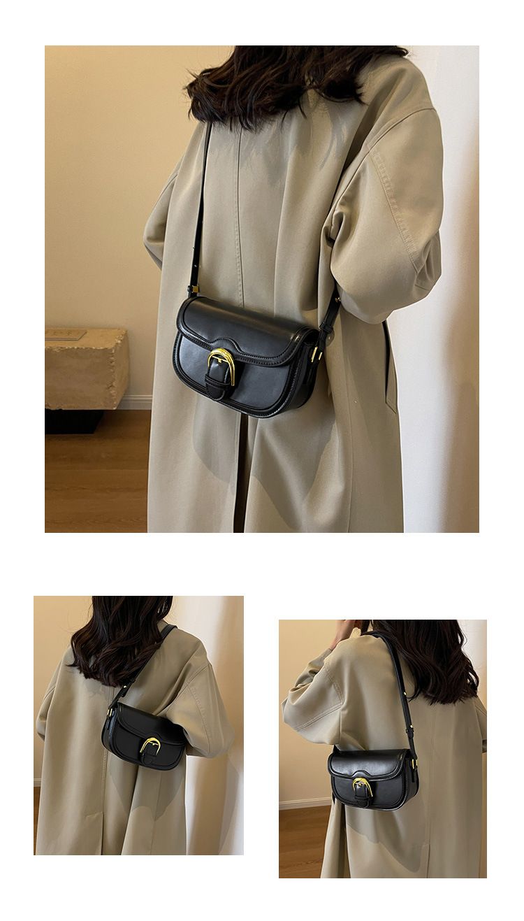 Retro High-End-Modetasche für Damen Neue vielseitige Satteltasche zum Pendeln Beliebte einfache lässige Umhängetasche_voghion.com