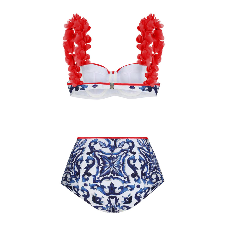 Conjunto de traje de baño de una pieza con estilo para vacaciones en la playa para mujer_voghion.com