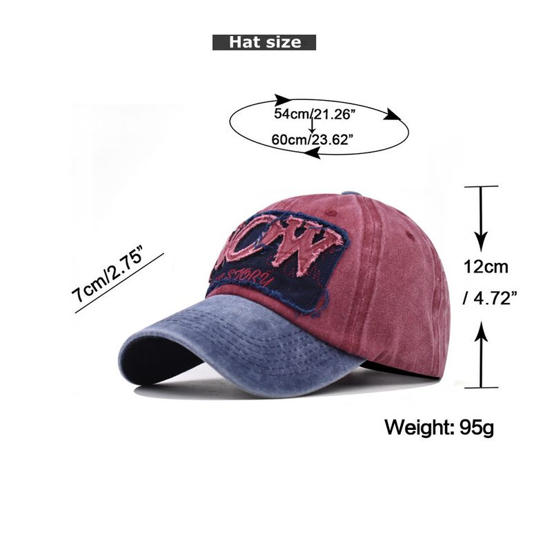 Berretto da baseball con lingua d'anatra per uomo e donna, in cotone lavato e consumato, con lettera NOWE, per tutte le stagioni_voghion.com