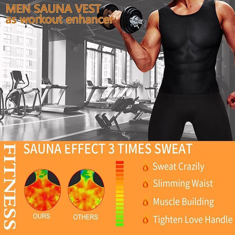 Vêtements de sport grande taille pour hommes, vêtements de mise en forme du corps, gilet de sudation abdominale, gilet de sport, combinaison de sauna, corset_voghion.com