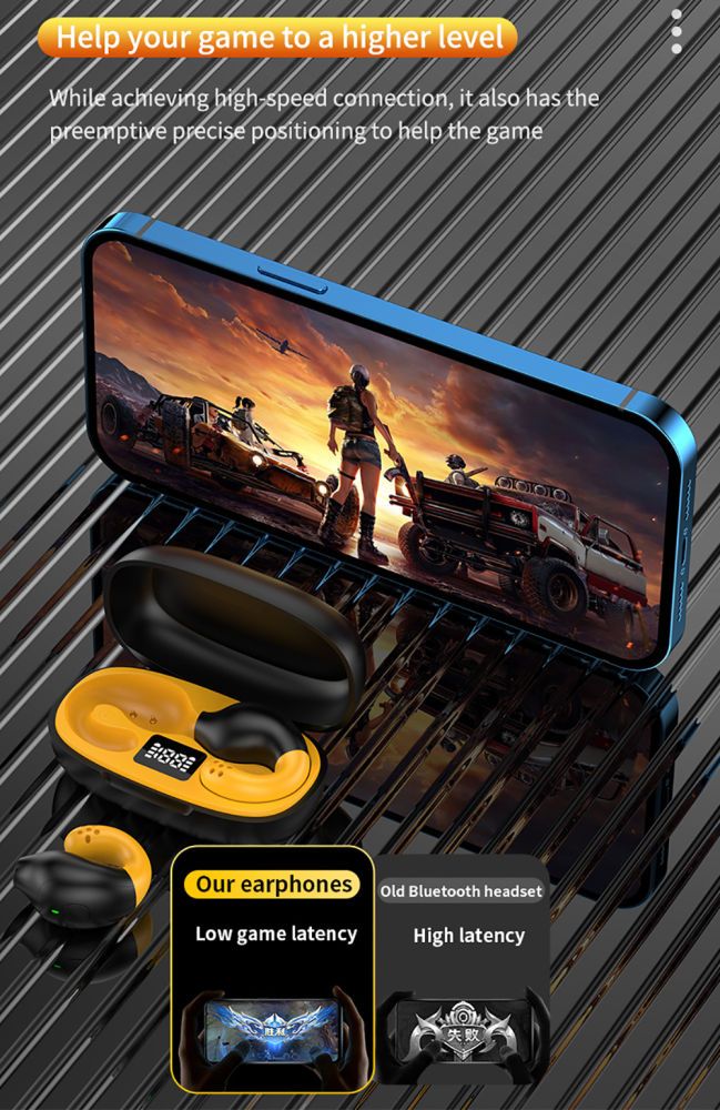 TWS R18 Earphones Wireless Bluetooth Headset Noise Cancelling Headsets With Microphone Headphones_voghion.com