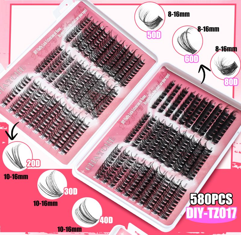 False Eyelashes New DIY Eyelash Book Segmented False Eyelashes D Curvature Single Cluster Hair Collection 30D/40D/80D/100D Eyelashes_voghion.com