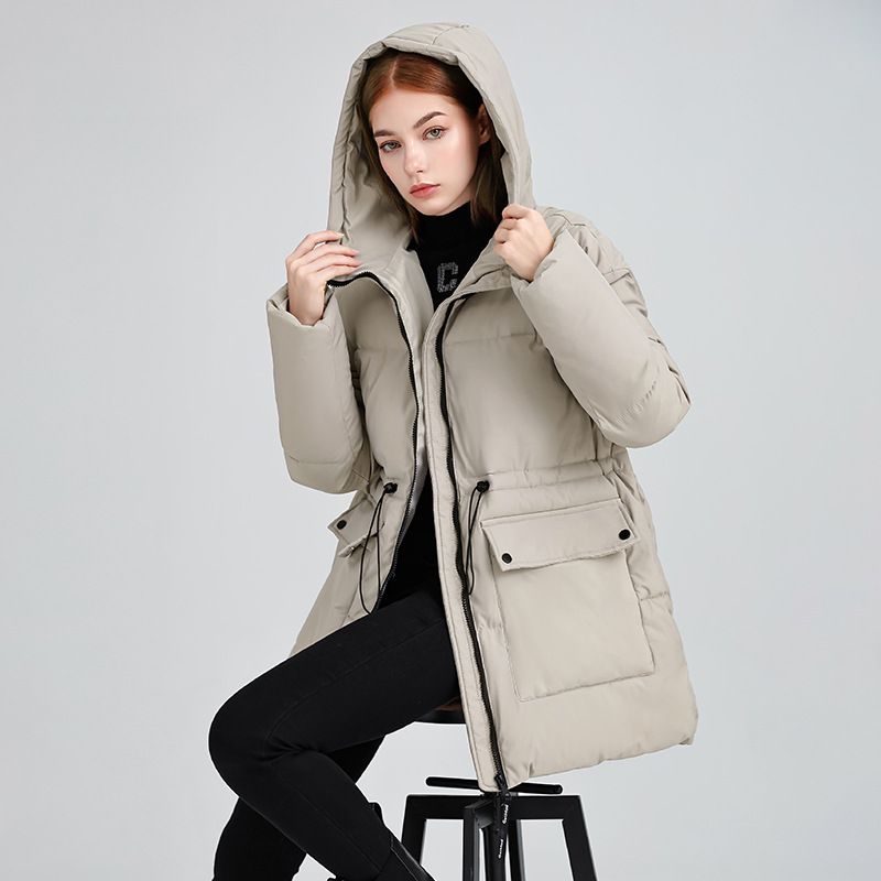 Women's Clothing Women's Oversized Puffer Jacket - Hooded Winter Coat With Quilted Detailing_voghion.com