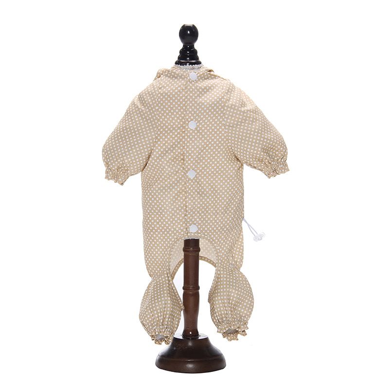 Dog Korean Style Polka Dot Summer Outdoor Four-Legged Waterproof Dustproof Clothes Puppy Pet Raincoat 2019 New Model_voghion.com