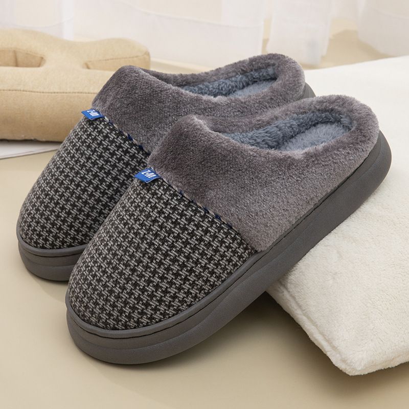 Warm im Herbst und Winter, dicke Sohlen für den Innenbereich, bequeme Füße, rutschfest. Sie bestehen aus und werden mit zusätzlichem Fleece geliefert_voghion.com