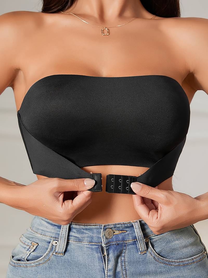 Ondergoed Sexy Naadloze Voorkant Gesp Buis BH Anti Dun Stijl Valt Niet Af Bovenste Ondersteuning Geplooide Borst Wikkel Mooie Rug BH Vrouwen_voghion.com