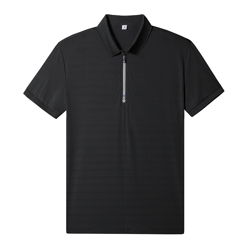 C&J Luxury Brand Maglietta POLO da uomo in seta di ghiaccio ad asciugatura rapida_voghion.com