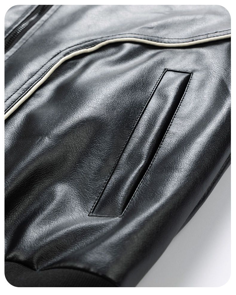 Semir Group GSON Primavera e Autunno Nuovo PU Unisex Trendy Marchio Giacca in Pelle, Colletto Versatile Cappotto_voghion.com