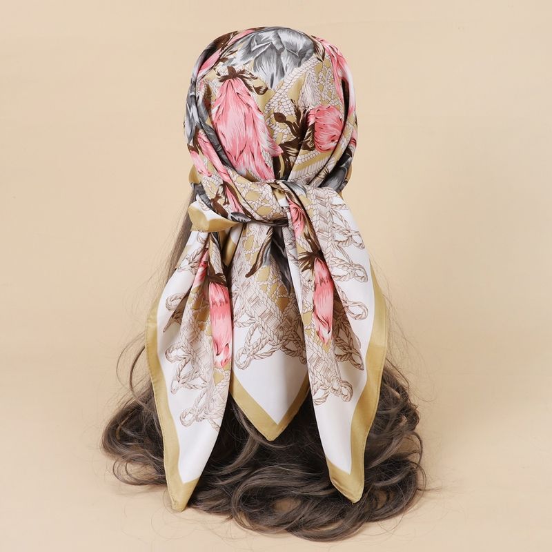 Simulazione di seta stampa digitale nastro quadrato sciarpa lunga intrecciata piccolo lotto_voghion.com