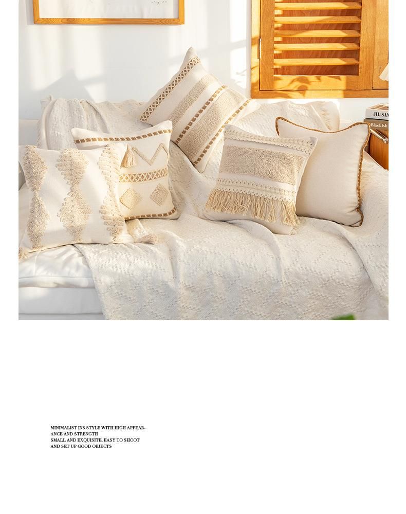Cuscino trapuntato bohémien fatto a mano 2025, per divano, federa per cuscino decorativo per la casa_voghion.com