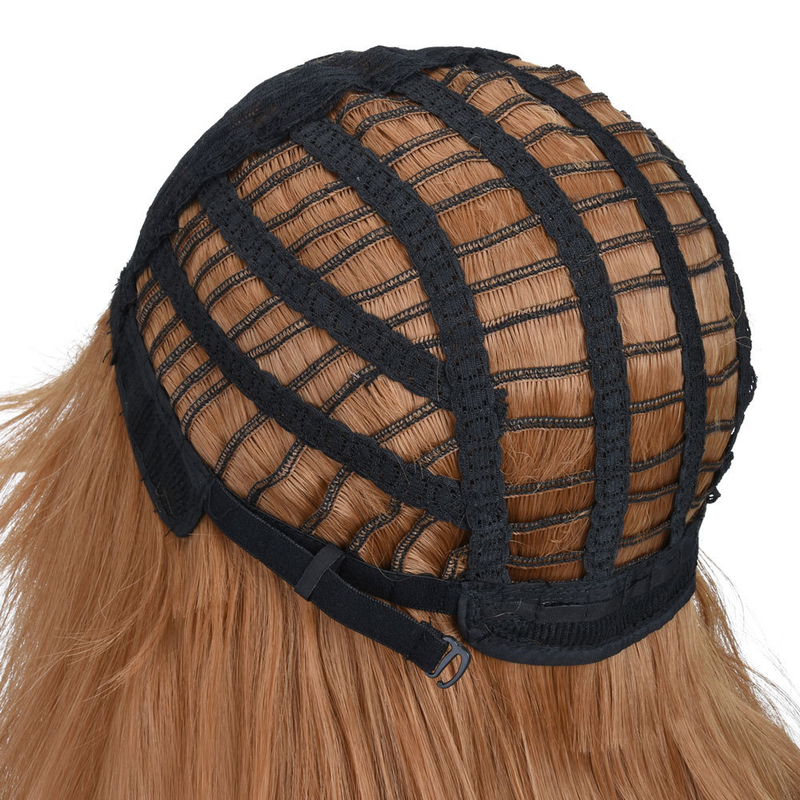 Szintetikus Női Kémiai Szálból Készült Hosszú Stílusú Göndör Haj Paróka Frufruval, Teljes Fejpántos, Több Színben Elérhető_voghion.com