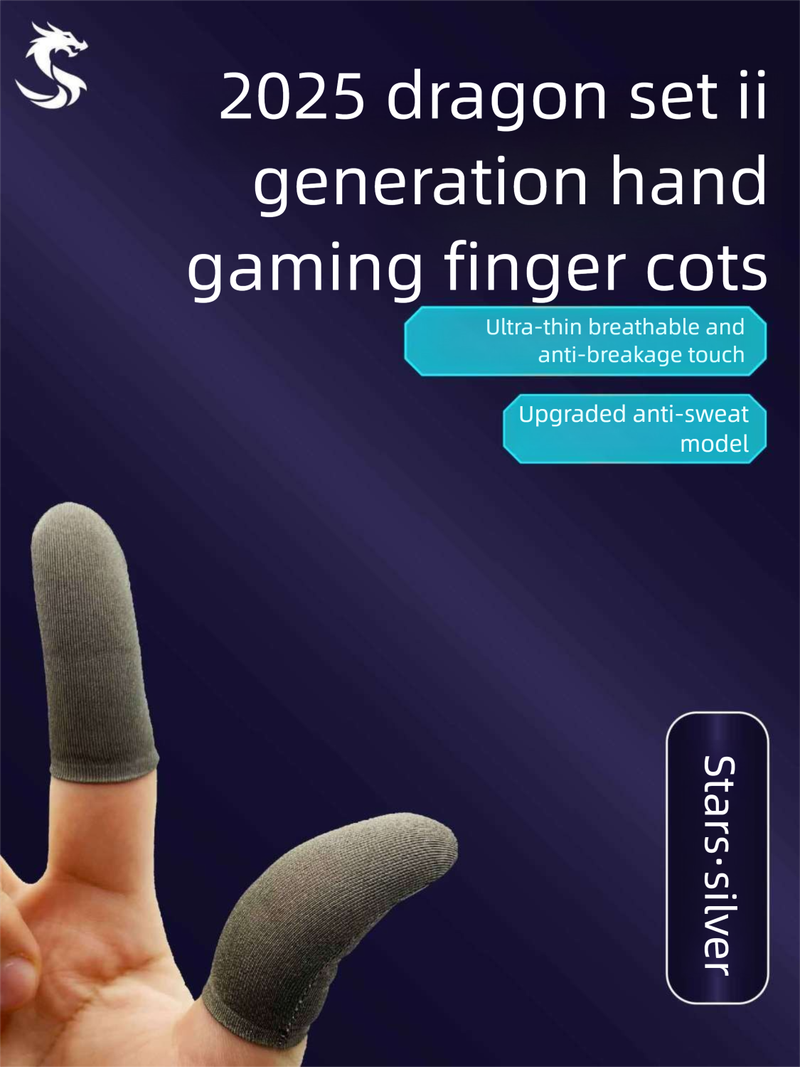 Hailong New Gaming Finger Sleeves E-Sports Special Ice Silk Silver Fiber Anti-Sweat Anti-Slip Sensitive Continuous Touch_voghion.com